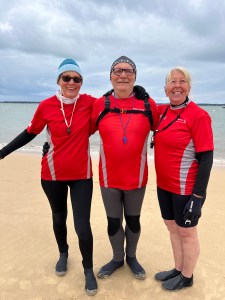 Notre Président avec Claire et Anne-Marie
